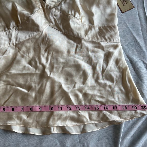 Michael Kors Silk Halter Top NWT button closure Ivory Sexy Summer Date Night - Picture 10 of 15